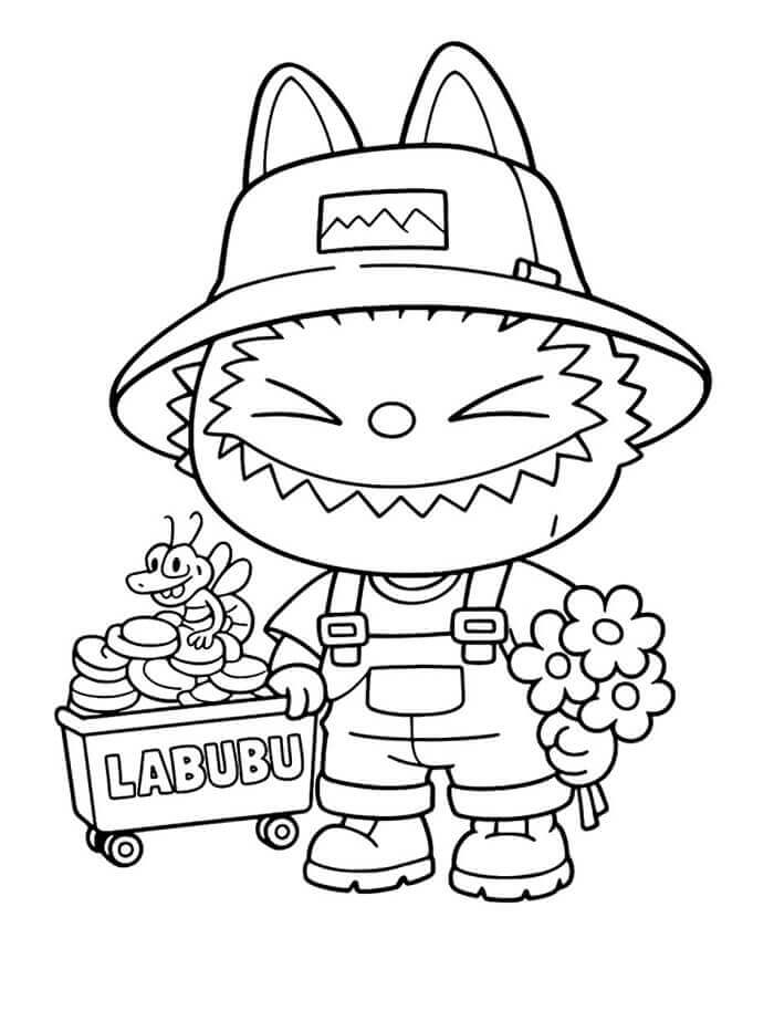 Stampa Labubu da colorare
