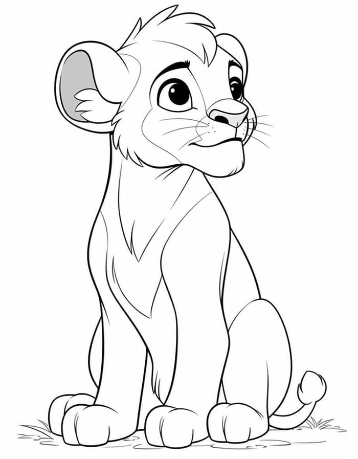 Stampa Leone da colorare