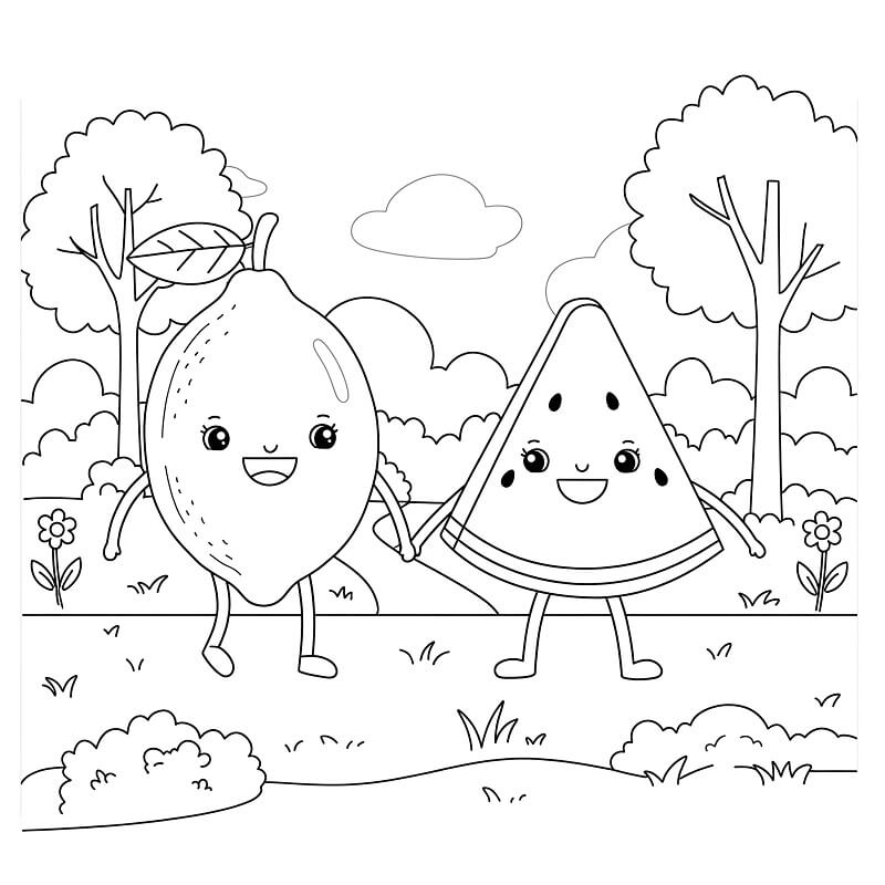 Stampa Limone da colorare