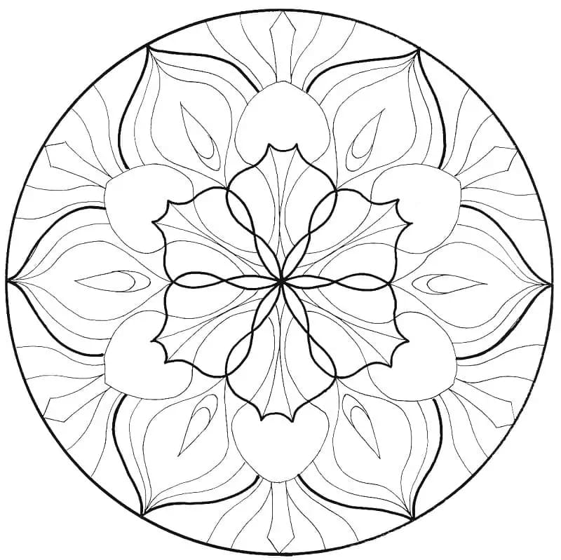 Stampa Mandala di Fiori da colorare