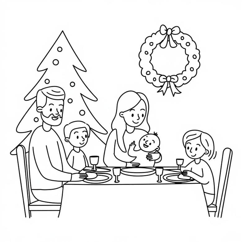 Stampa Natale da colorare