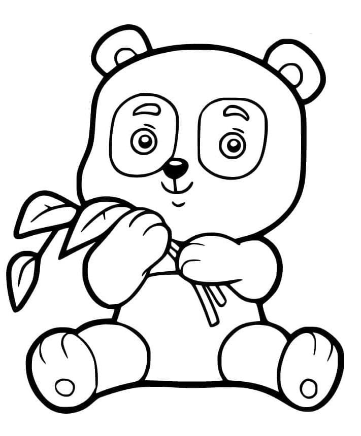 Stampa Panda da colorare