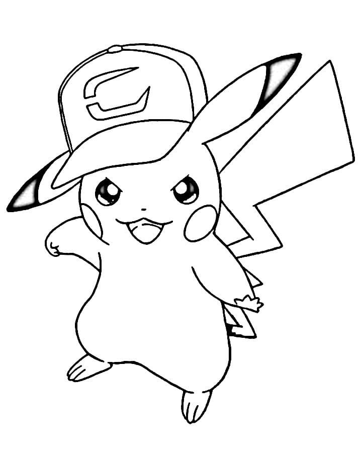 Stampa Pikachu da colorare