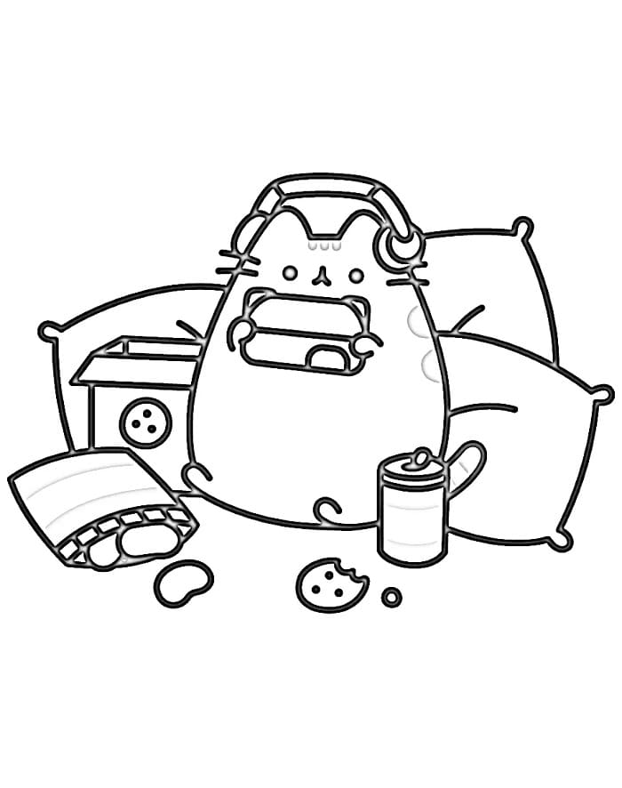 Stampa Pusheen da colorare