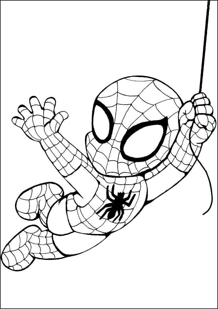 Stampa Spiderman da colorare