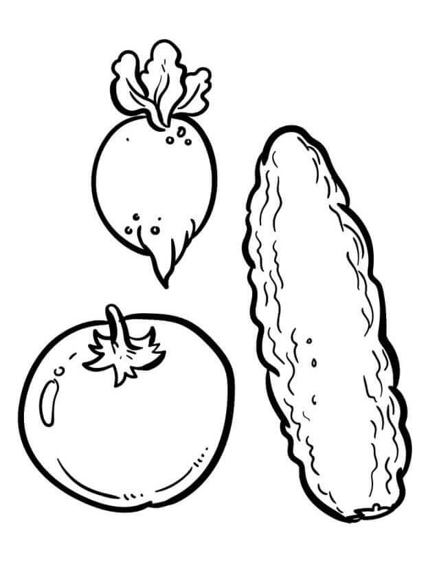 Stampa Verdura da colorare