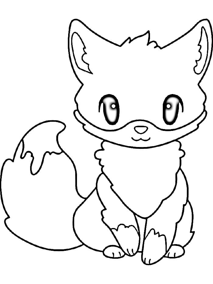 Stampa Volpe da colorare