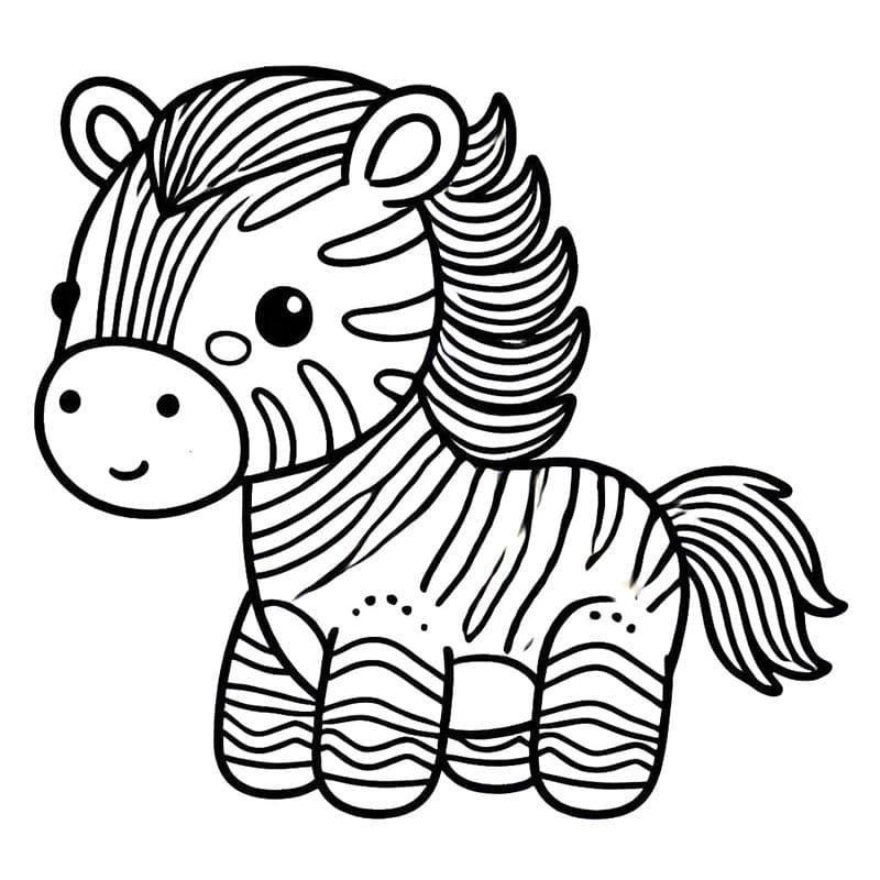 Stampa Zebra da colorare