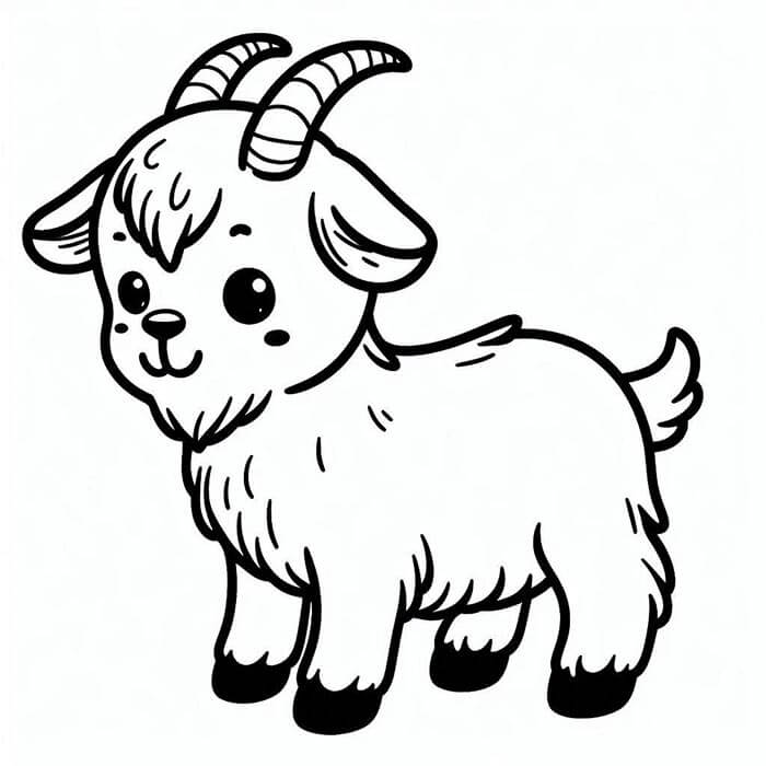 Stampabile Gratuita Capra da colorare