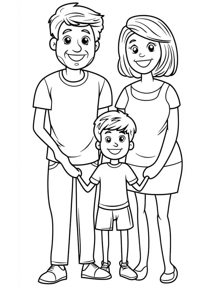 Stampabile Gratuita Famiglia da colorare