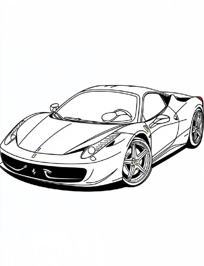 Stampabile Gratuita Ferrari da colorare