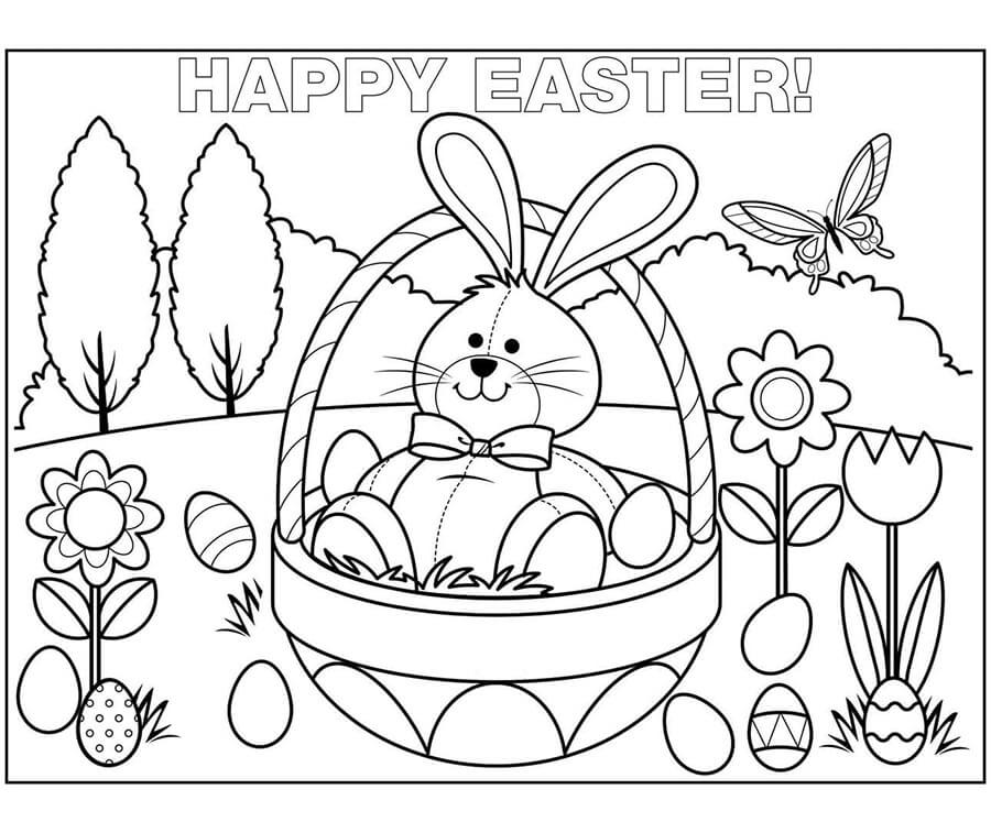 Stampabile Gratuita Pasqua da colorare