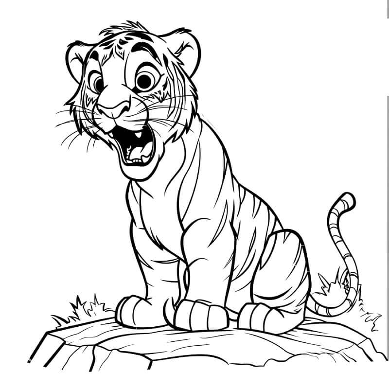 Stampabile Gratuita Tigre da colorare