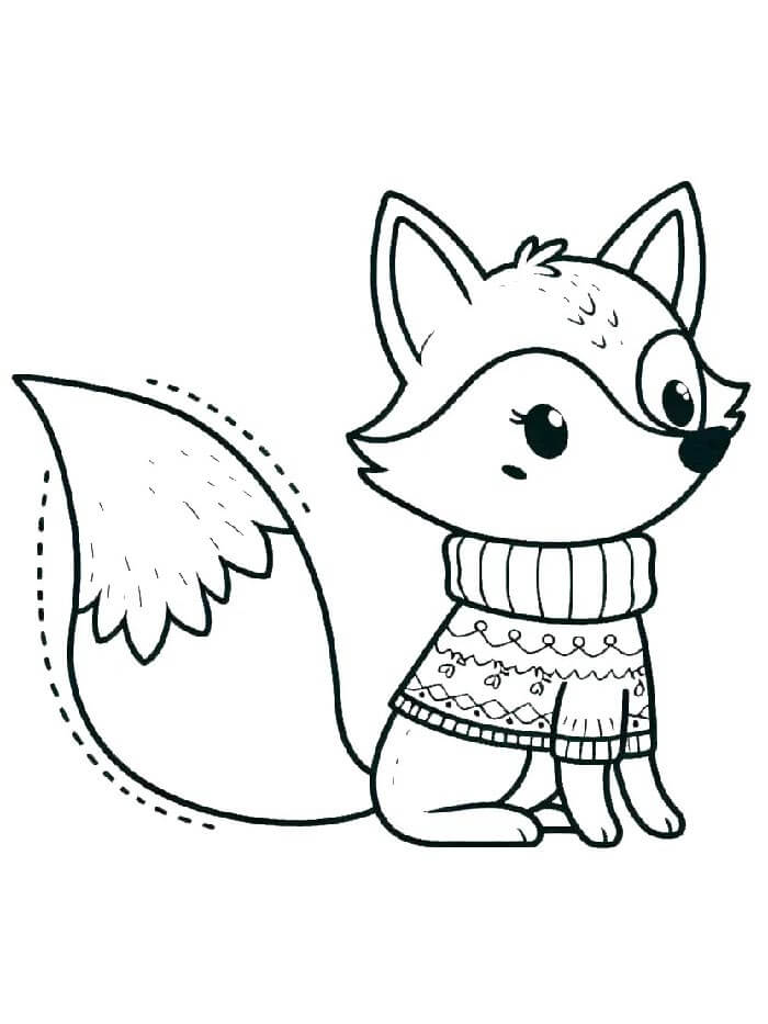 Stampabile Gratuita Volpe da colorare