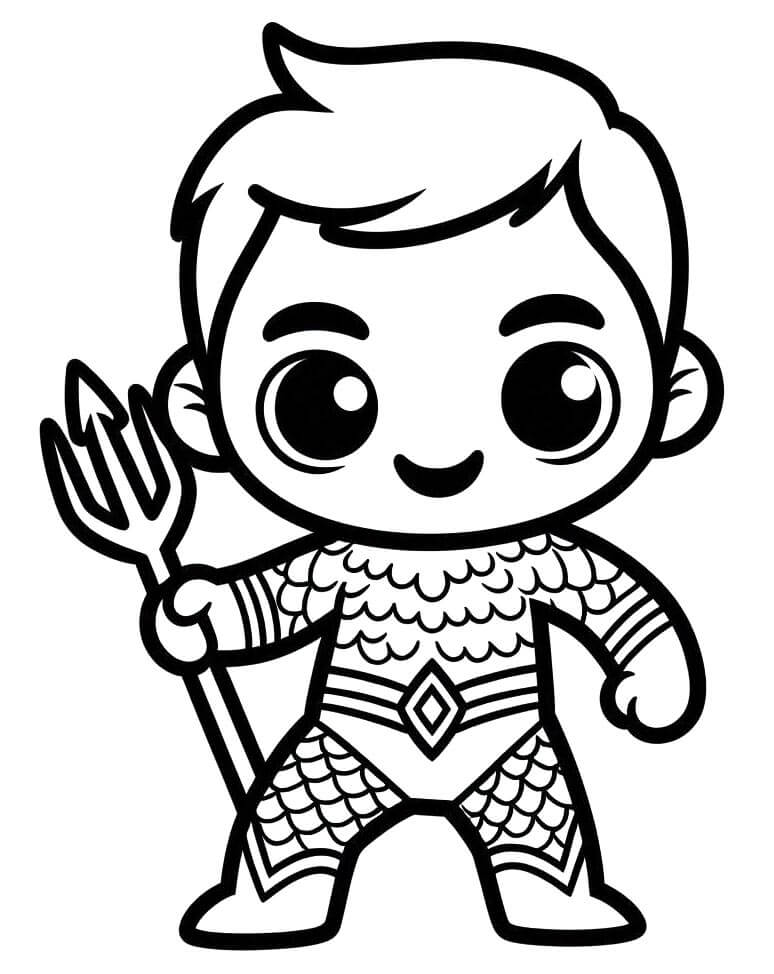 Stampabile Gratuito Aquaman da colorare