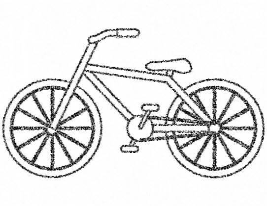 Stampabile Gratuito Bicicletta da colorare