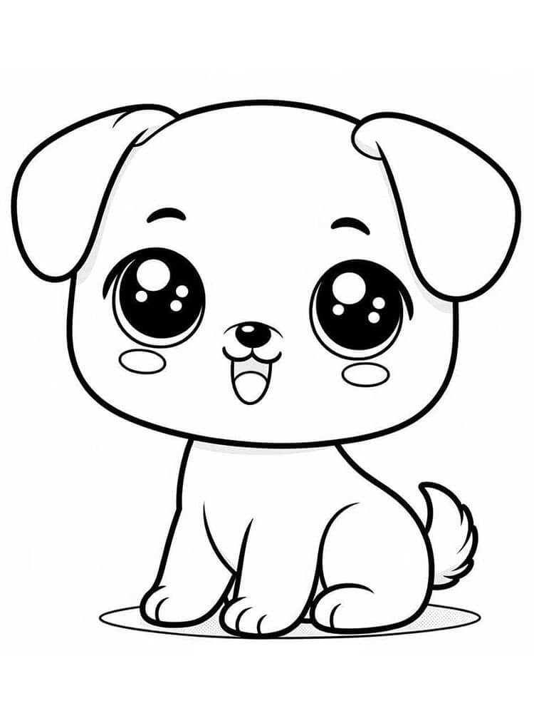 Stampabile Gratuito Cane da colorare