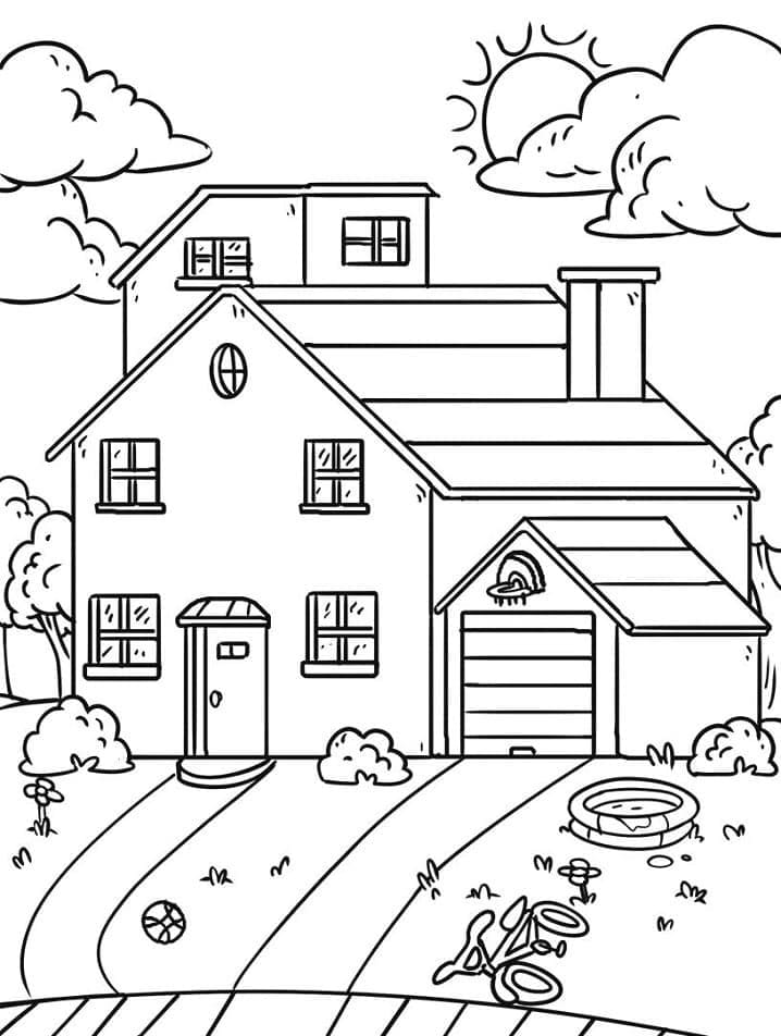 Stampabile Gratuito Casa da colorare