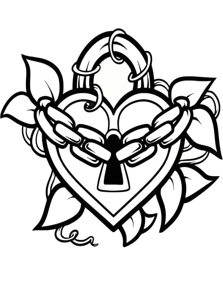 Stampabile Gratuito Cuore da colorare