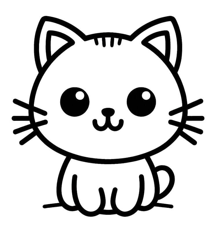 Stampabile Gratuito Gatto da colorare