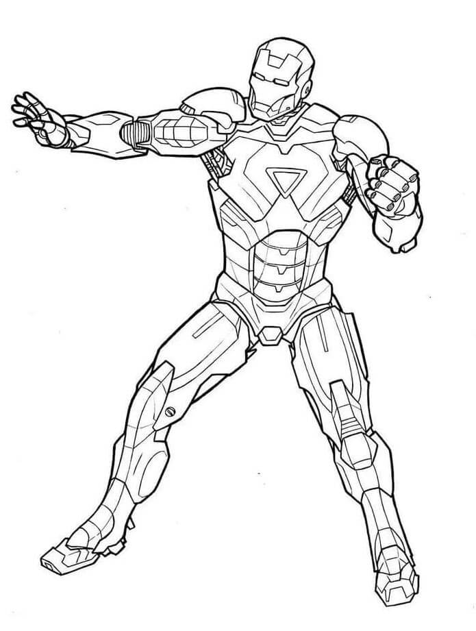 Stampabile Gratuito Iron Man da colorare