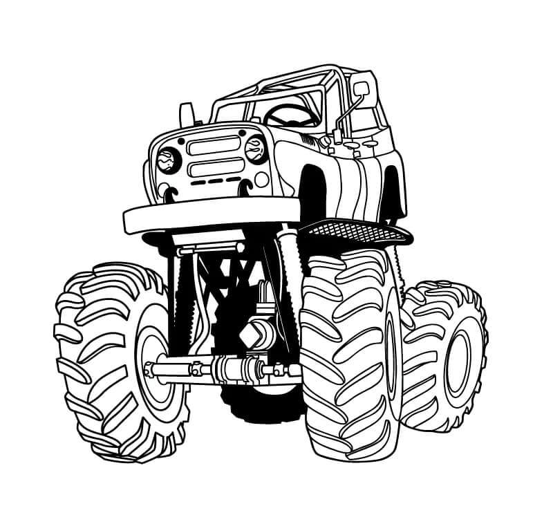 Stampabile Gratuito Monster Truck da colorare