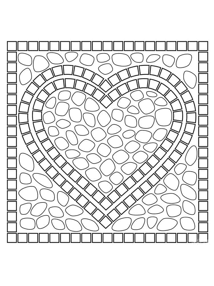 Stampabile Gratuito Mosaico da colorare