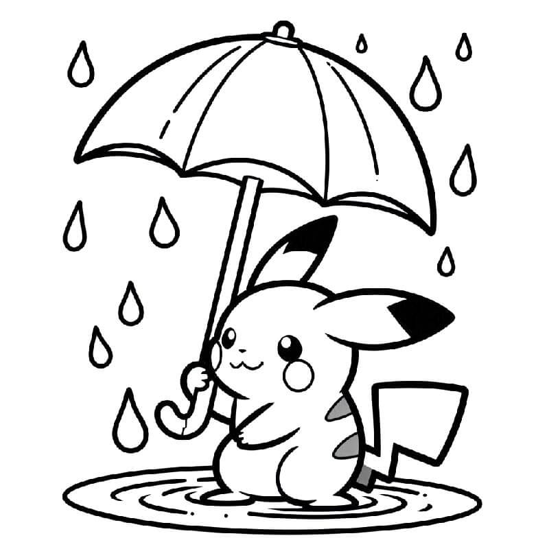 Stampabile Gratuito Pikachu da colorare