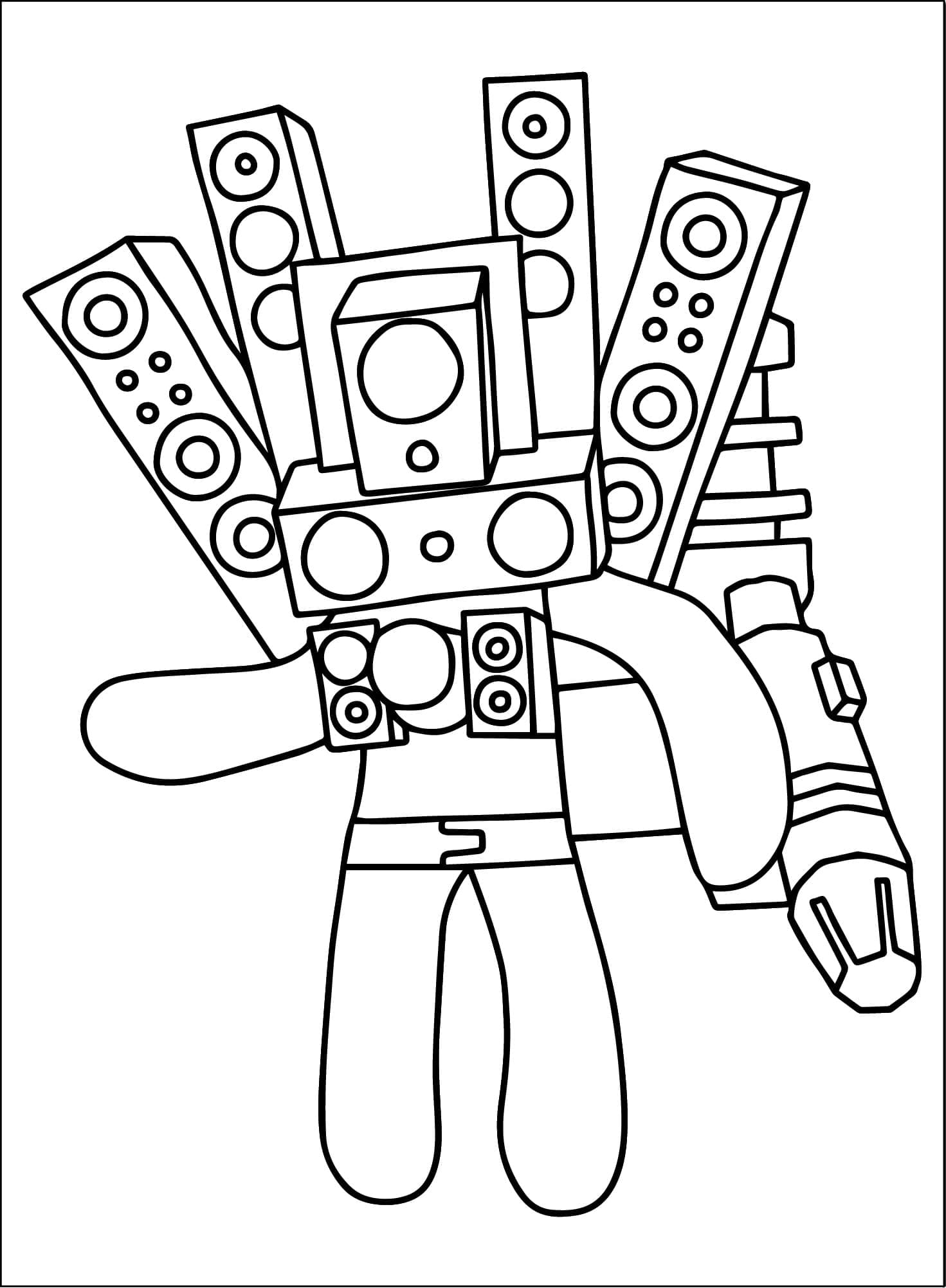 Stampabile Gratuito Skibidi Toilet da colorare