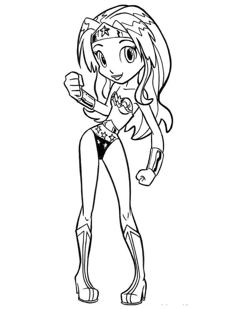 Stampabile Gratuito Wonder Woman da colorare