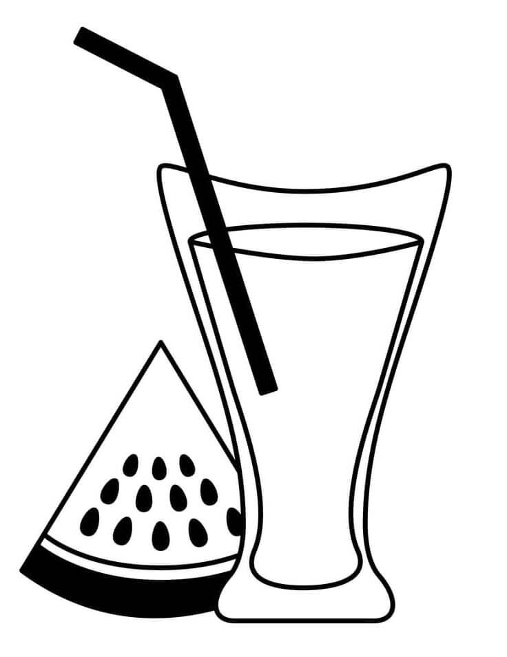 Stampabile Libera Anguria da colorare