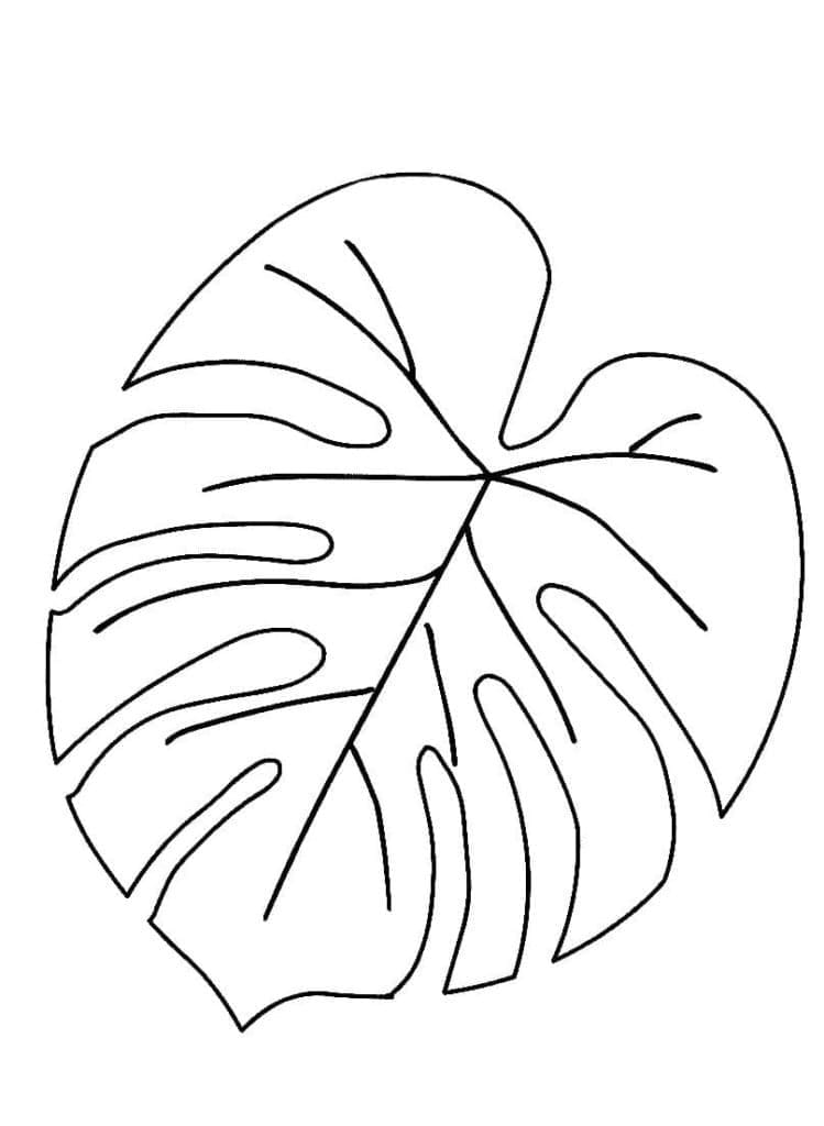 Stampabile Libera Foglia da colorare