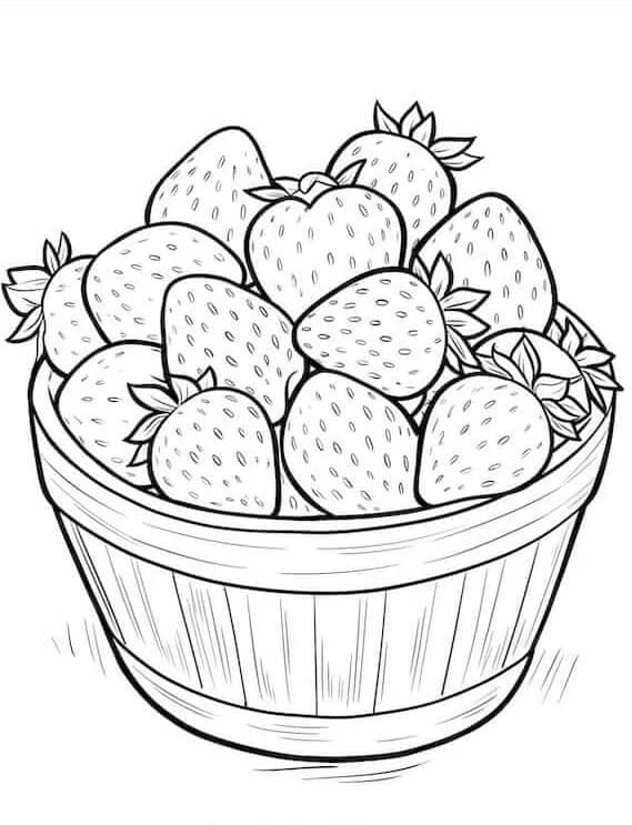 Stampabile Libera Fragola da colorare