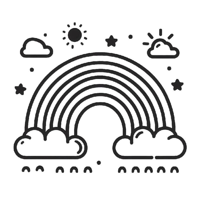 Stampabile Libero Arcobaleno da colorare