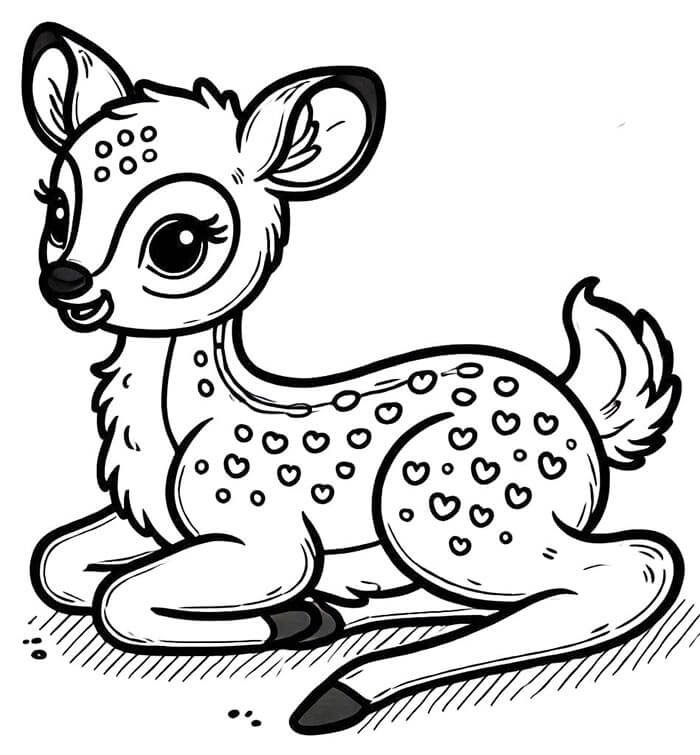 Stampabili Gratuiti Bambi da colorare