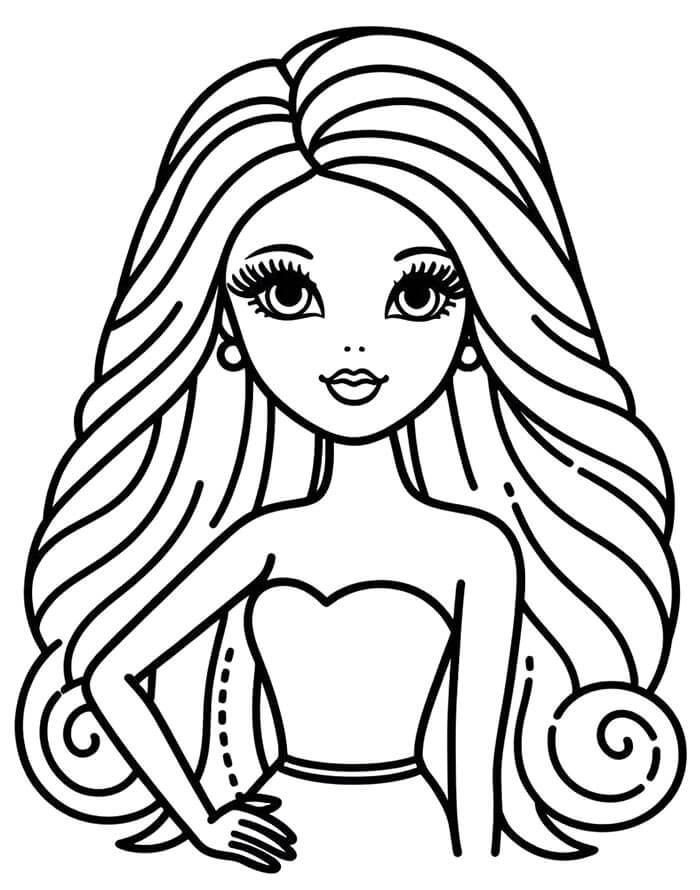 Stampabili Gratuiti Barbie da colorare