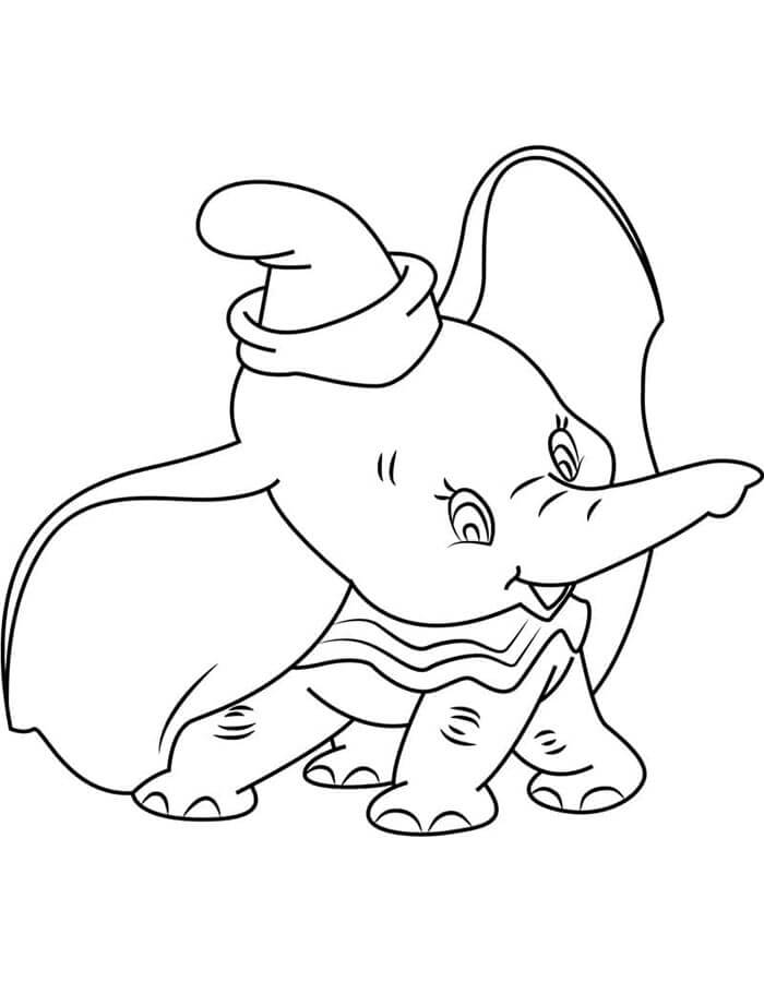 Stampabili Gratuiti Dumbo da colorare