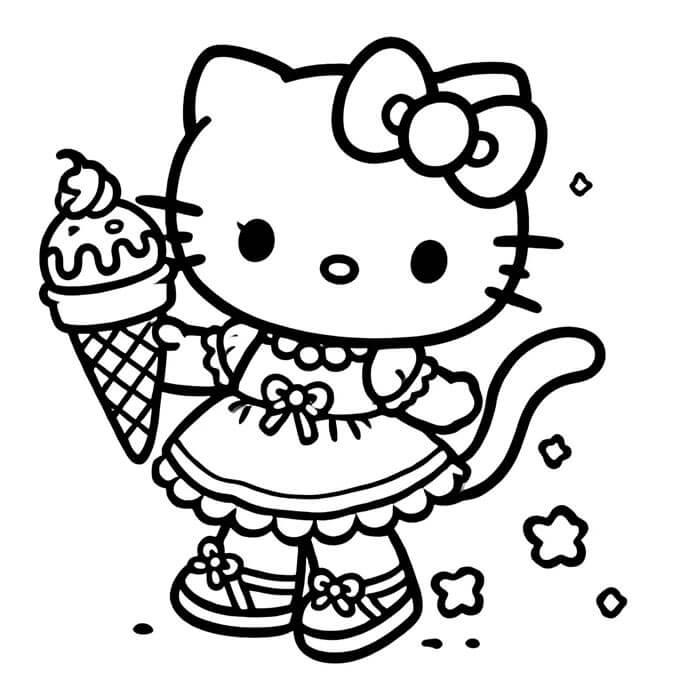 Stampabili Gratuiti Hello Kitty da colorare