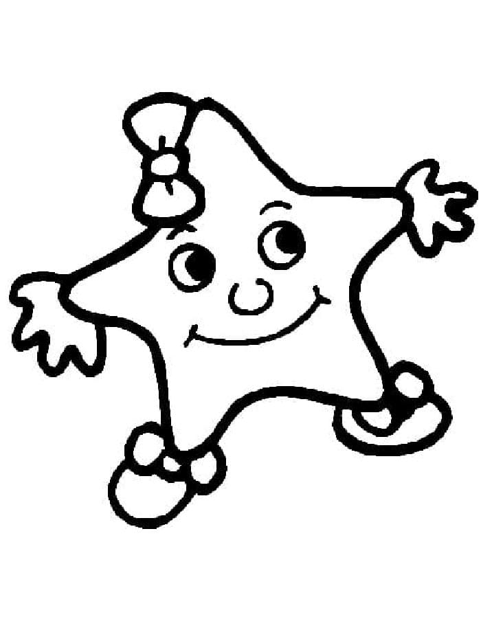 Stella Facile da colorare