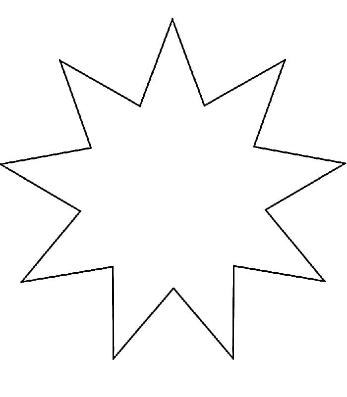 Stella Semplice da colorare