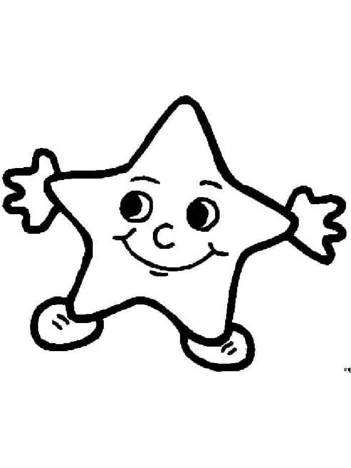 Stella felice da colorare