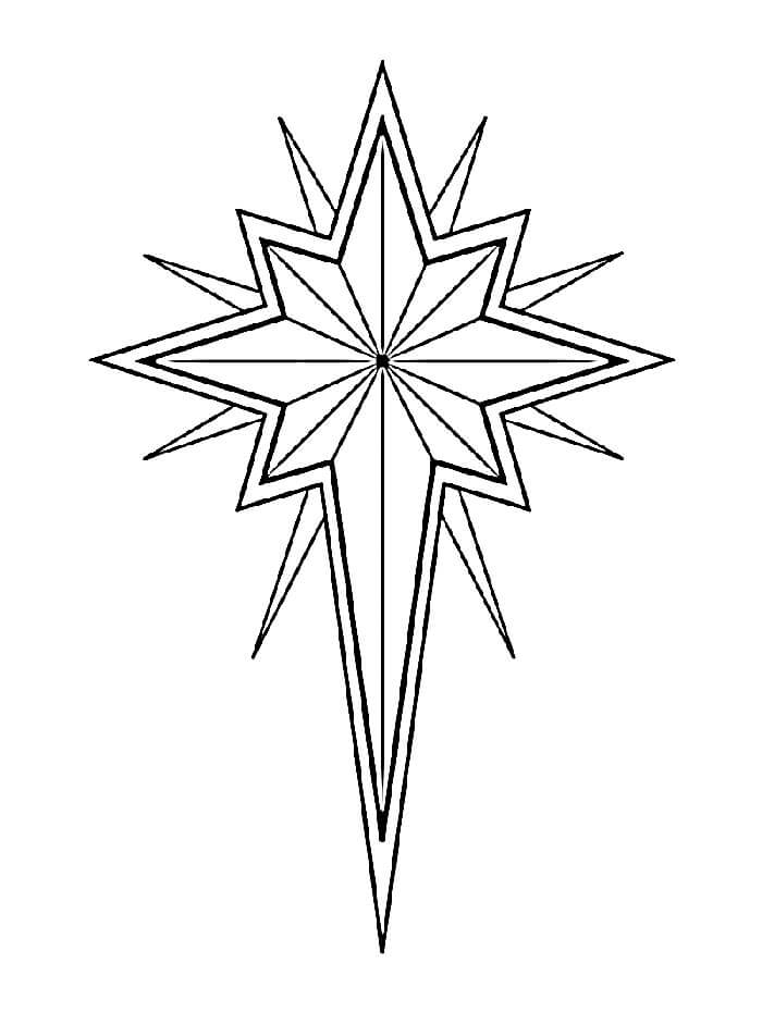 Stella luminosa da colorare