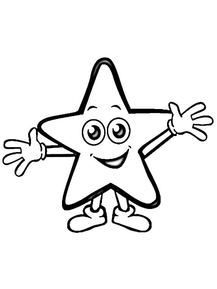 Stella per Bambini di 1 Anno da colorare