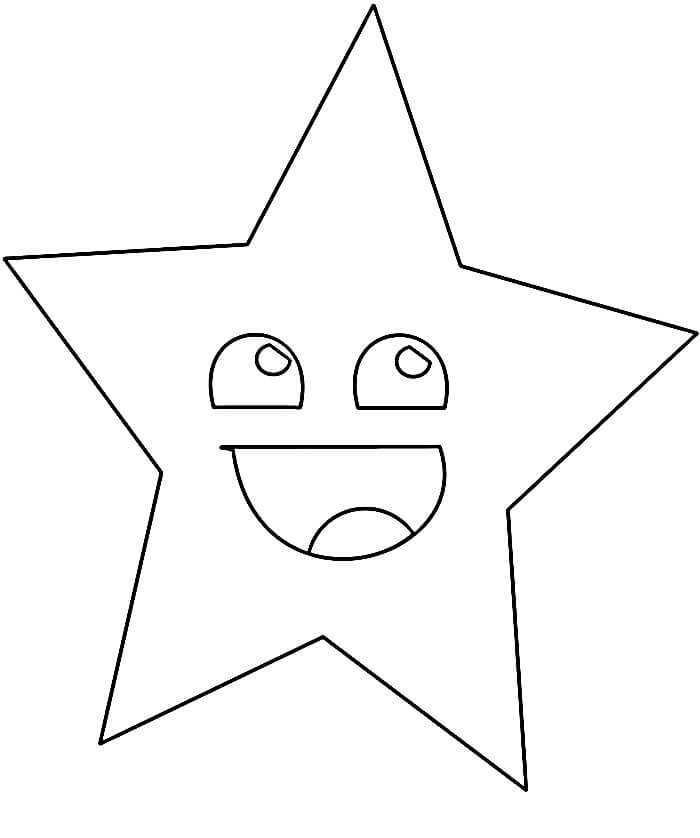 Stella per Bambini di 5 Anni da colorare