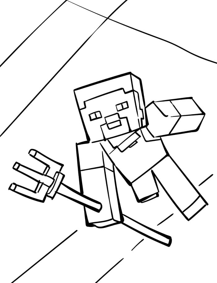 Steve Minecraft da colorare