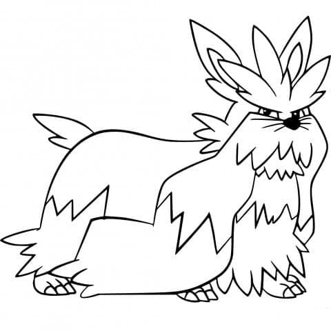Stoutland Pokemon da colorare