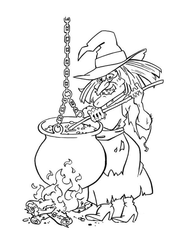 Strega Fantastica da colorare