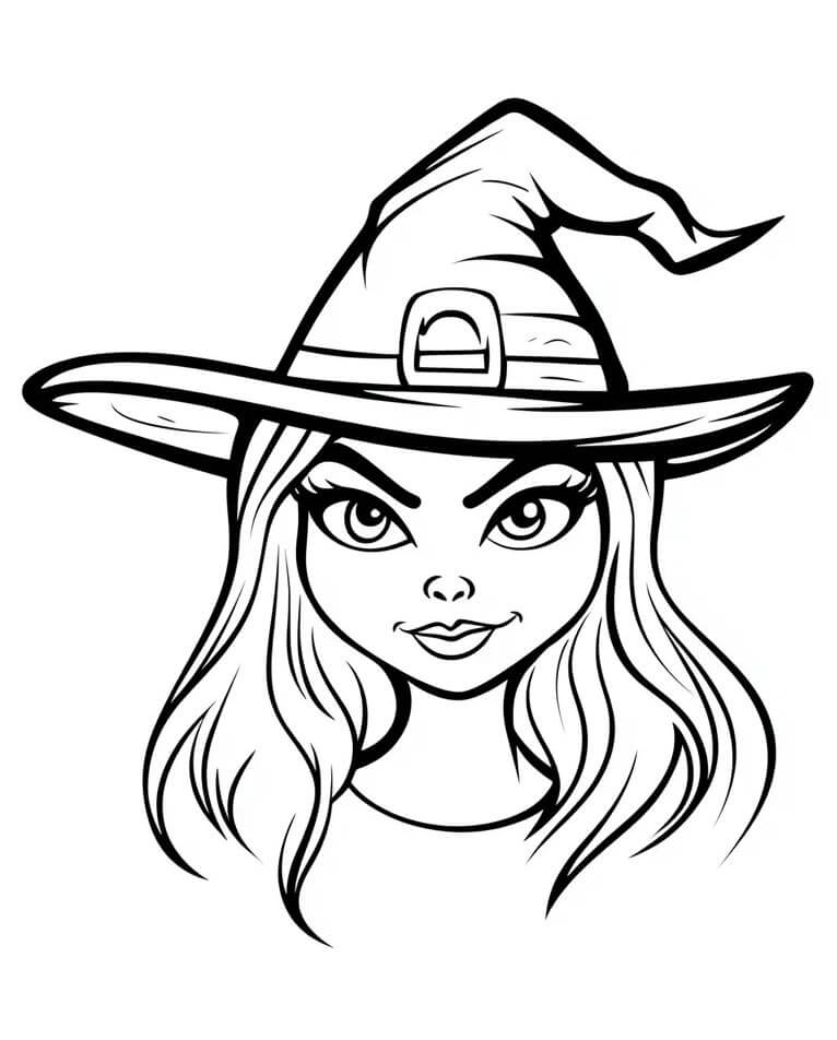 Strega Gratuita da Stampare da colorare