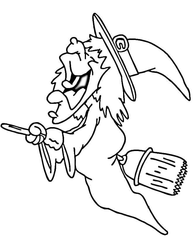 Strega Gratuita da colorare
