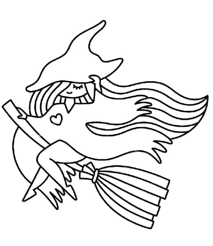 Strega Stampabile Gratuita da colorare